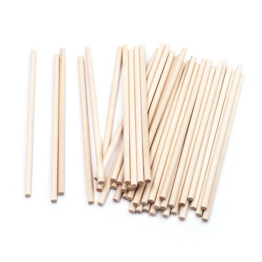 Wood - Round Wooden Dowel, 5mm x 5.9in. 40-ct