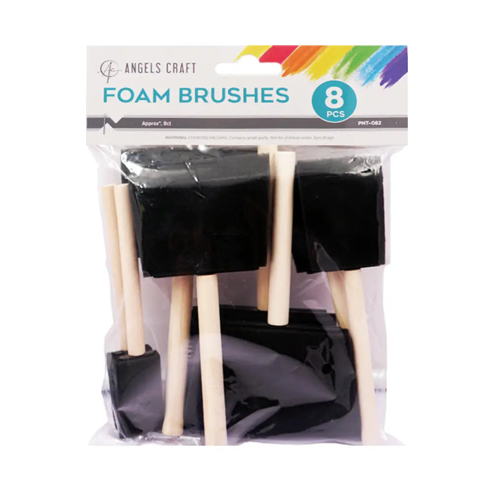 Sponge - Foam Brushes 8ct Assorted Sizes