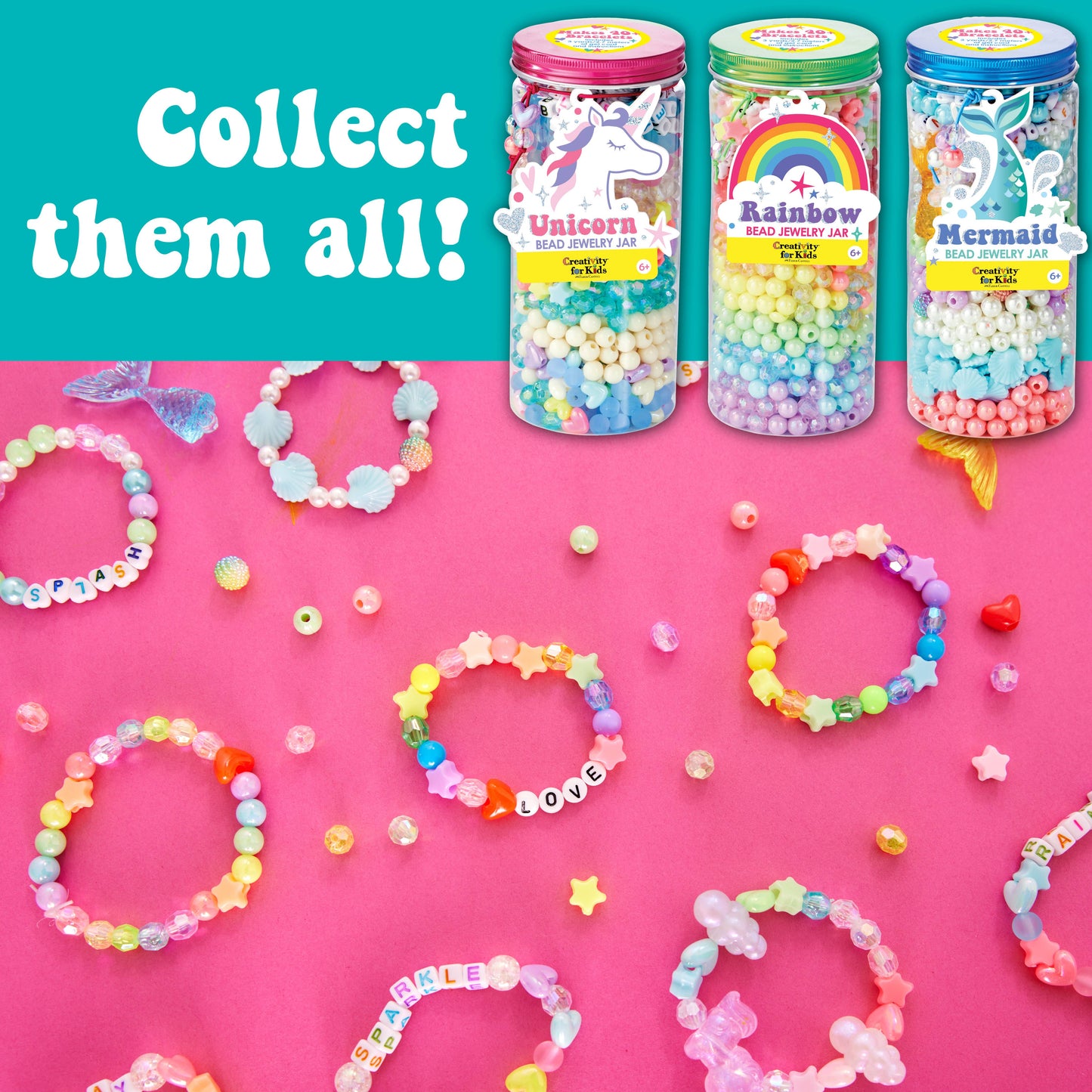 Jewelry - Jar Mermaid - DIY Bracelet Craft Kit for Kids