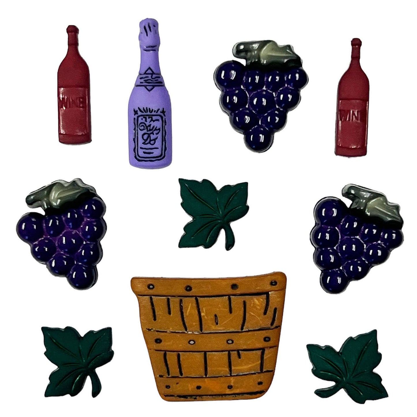 Buttons - Wine & Vineyard Craft & Sewing Button Assortment