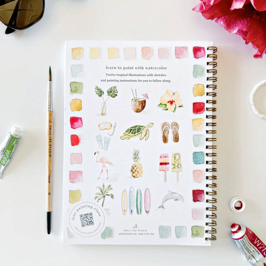 Workbook - Tropical watercolor workbook