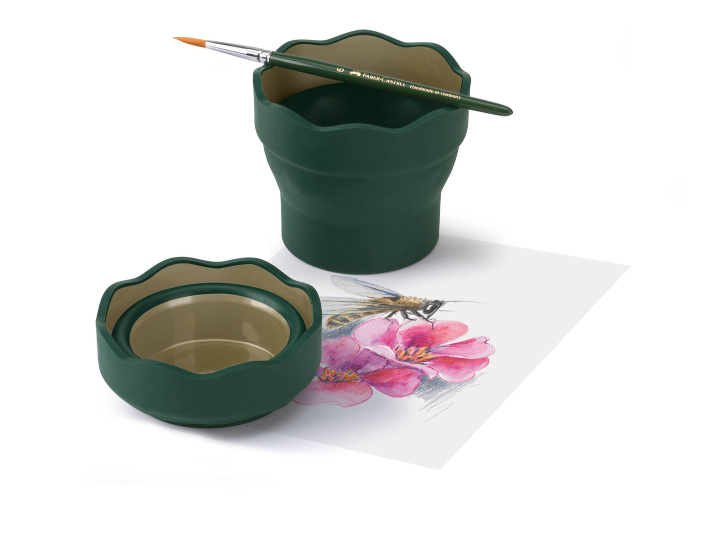 Cup - Clic & Go Collapsable Water Cup for Painting, Green