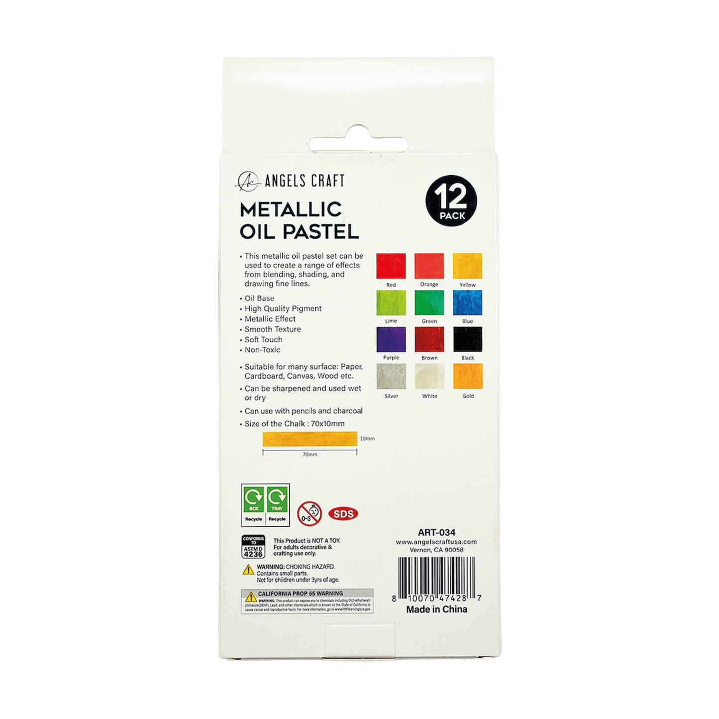 Paint - Oil Pastel Metallic Set of 12