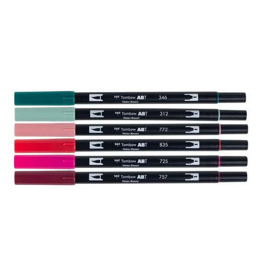 Markers - Dual Brush Pen Art Markers, Very Berry, 6-Pack