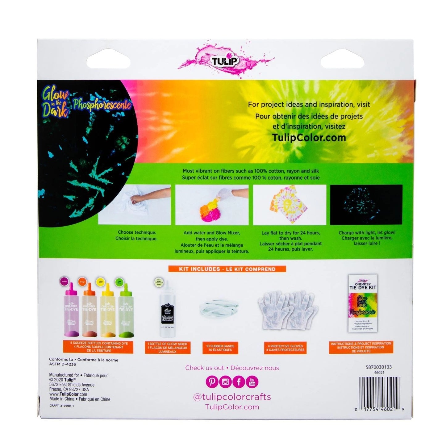 Tie Dye - Glow-in-The-Dark 4-Color Tie-Dye Kit