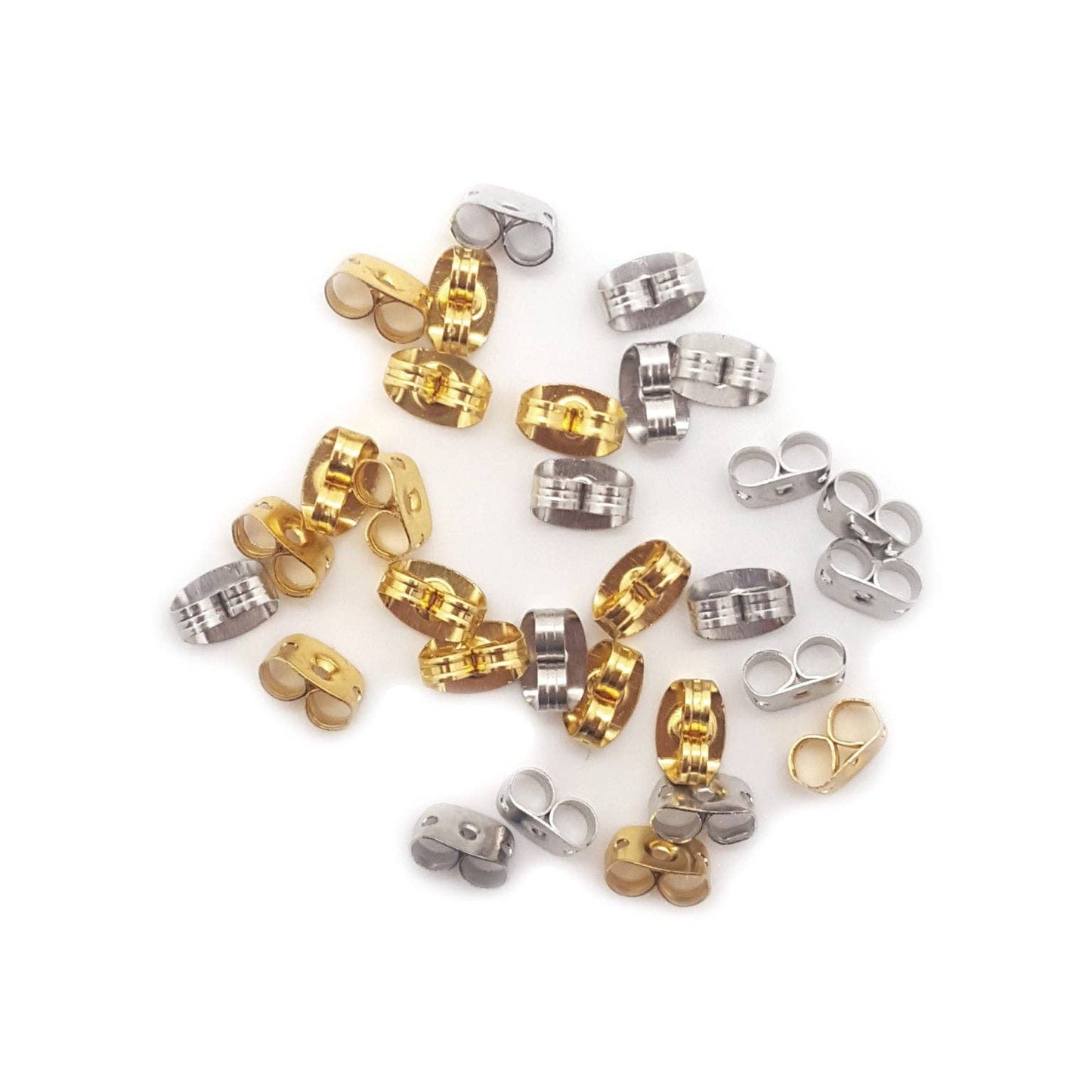 Jewelry - Silver and Gold Butterfly Earring Backs 30pc