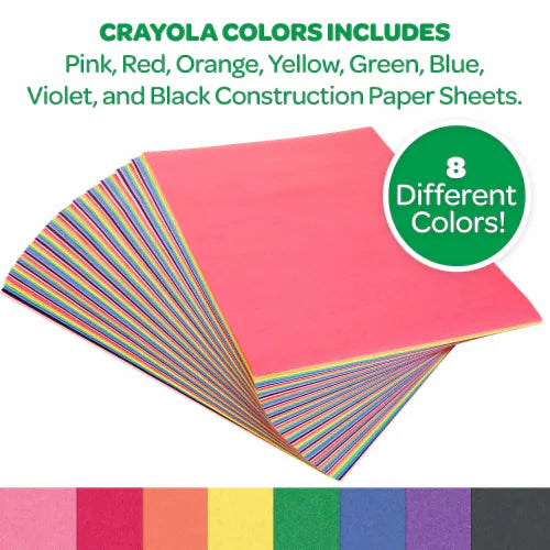 Paper - Crayola Construction Paper 8 Colors, 96 Sheets