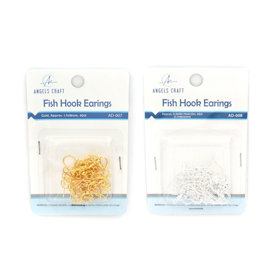 Jewelry - Alloy Fish Hook Earring 40ct Silver