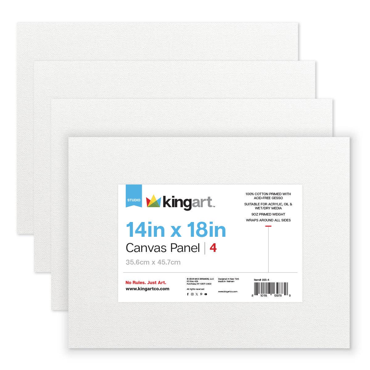 Canvas - Panel Boards – 14" x 18" (4 Pack)