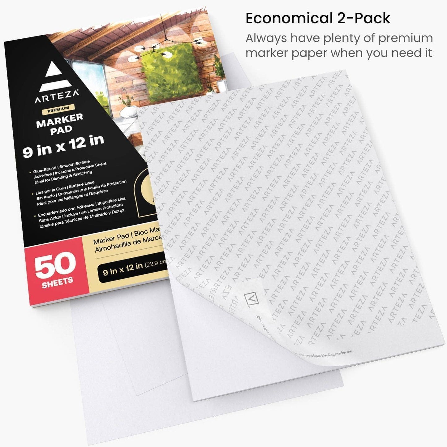 Paper Pad - Arteza® Marker 9" x 12", 50 Sheets Each