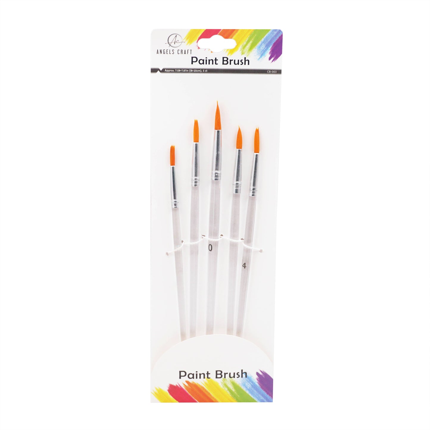 Paint Brush - Set, 5 Brushes Filbert