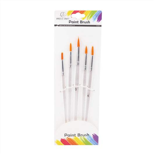 Paint Brush - Set, 5 Brushes Pointed