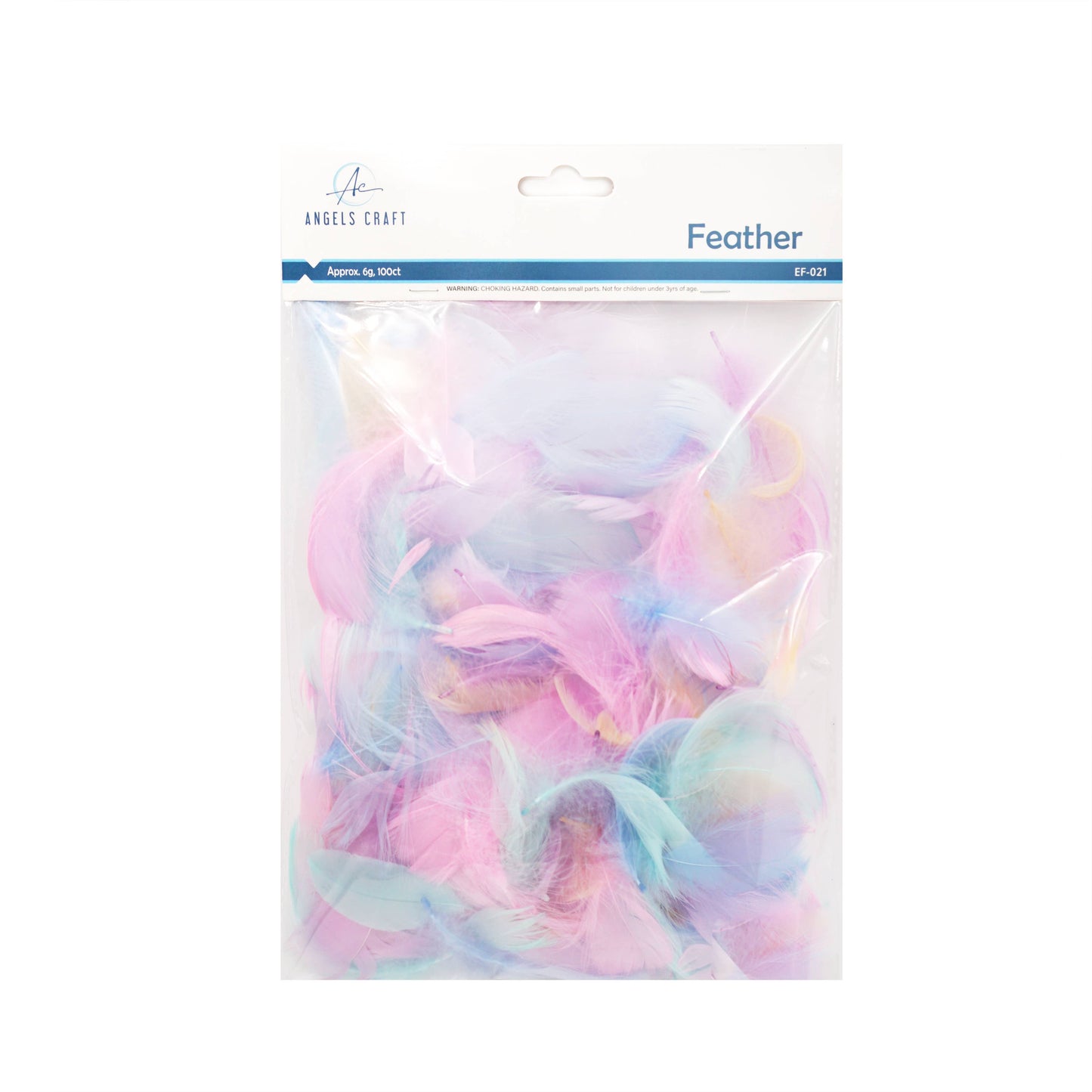 Feathers - in Asst. Pastel Colors, Approx. 100-ct