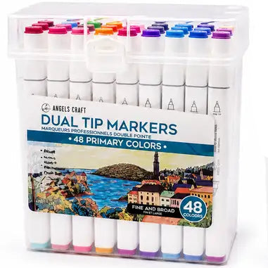 Marker - Primary Dual Tip Markers set, 48 Colors