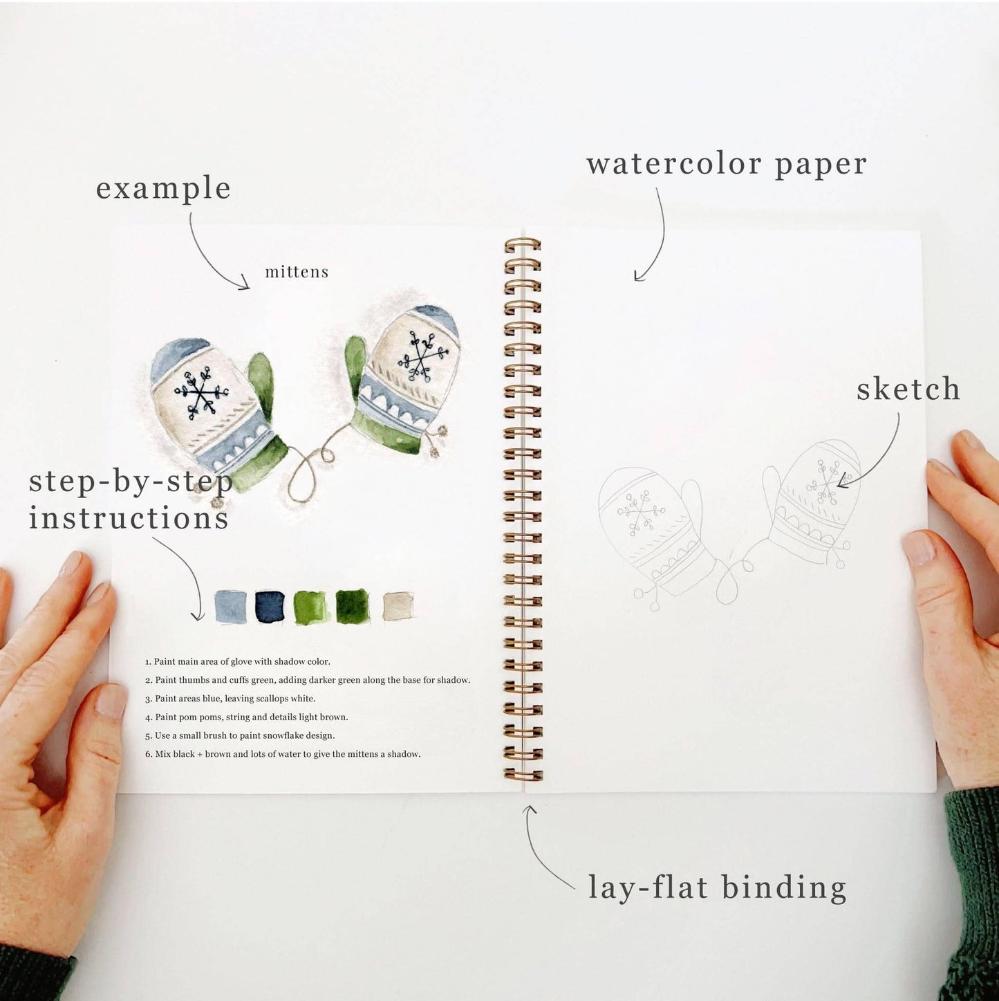 Workbook - Winter watercolor workbook