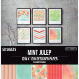 Scrapbook Paper - Mint Julep, 25 Designs/2 Each 12"X12" 50pk