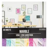 Scrapbook Paper - Marble, 15 Designs/2 Each 12"X12" 30pk