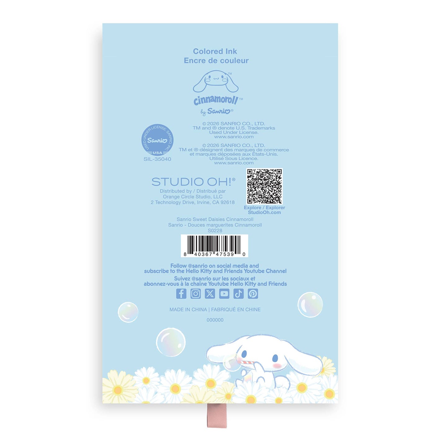 Pens - Sanrio Sweet Daisies Cinnamoroll™ Soft-Touch Gel Pen Set