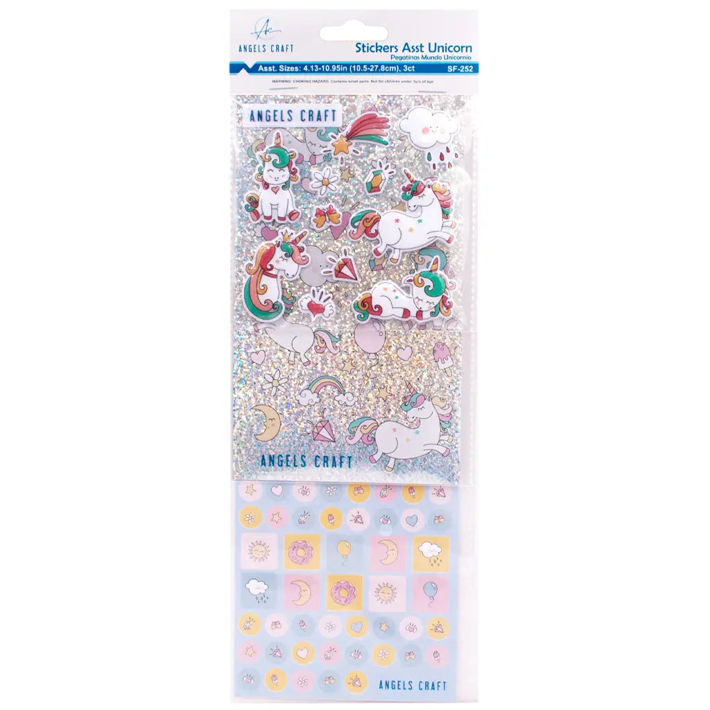 Stickers - Assorted Unicorn – 3ct, 12x40cm