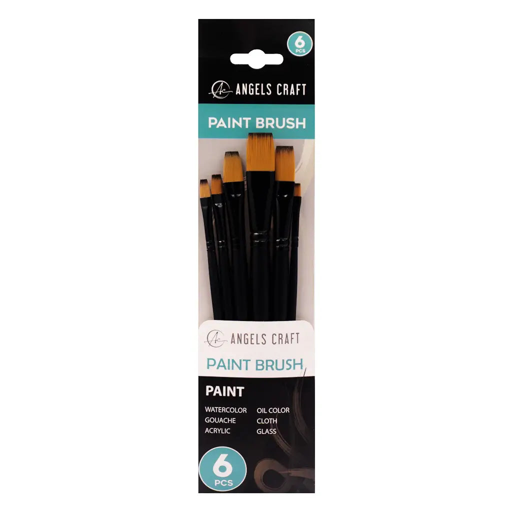 Paint Brush - Flat Tip 6ct set