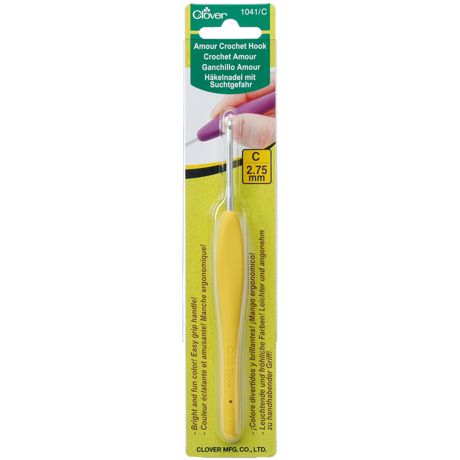 Crochet Hook - Size C2/2.75mm - Clover Amour Steel