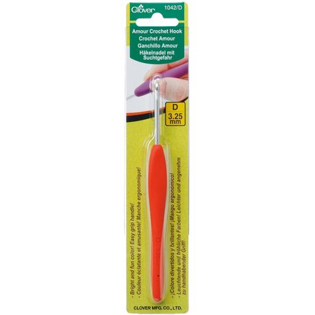 Crochet Hook - Size D3/3.25mm - Clover Amour Steel