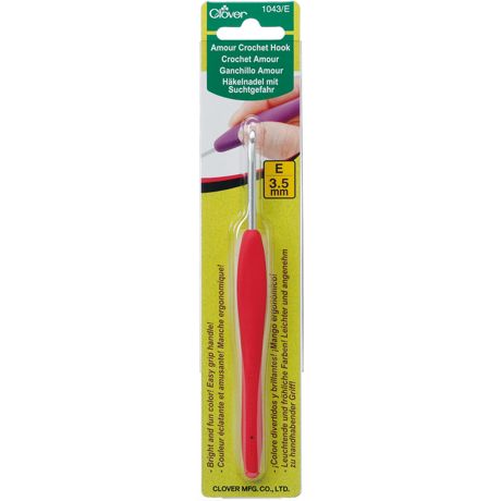 Crochet Hook - Size E4/3.5mm - Clover Amour Steel