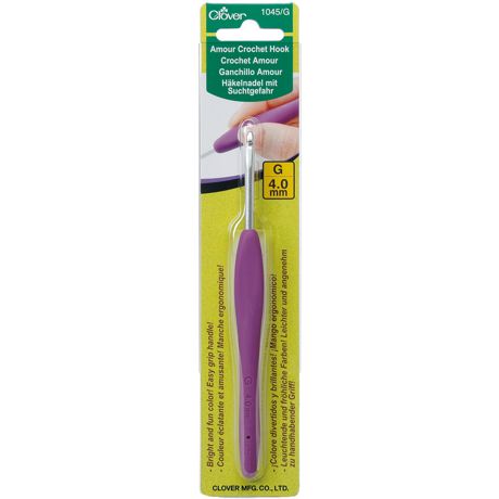 Crochet Hook - Size G6/4mm - Clover Amour Steel
