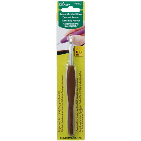 Crochet Hook - Size J10/6mm - Clover Amour Steel