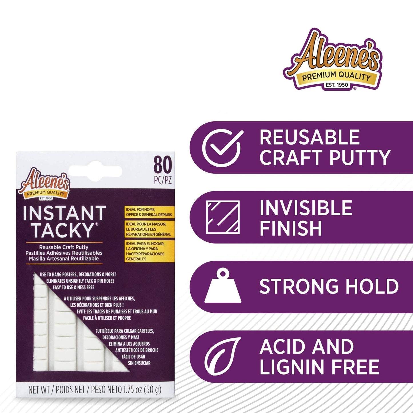 Adhesive - Aleene's Instant Tacky Reusable Craft Putty 80 Pc.