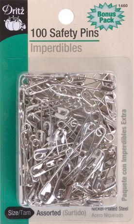 Safety Pins - Sizes 0 To 3 - 100 pack