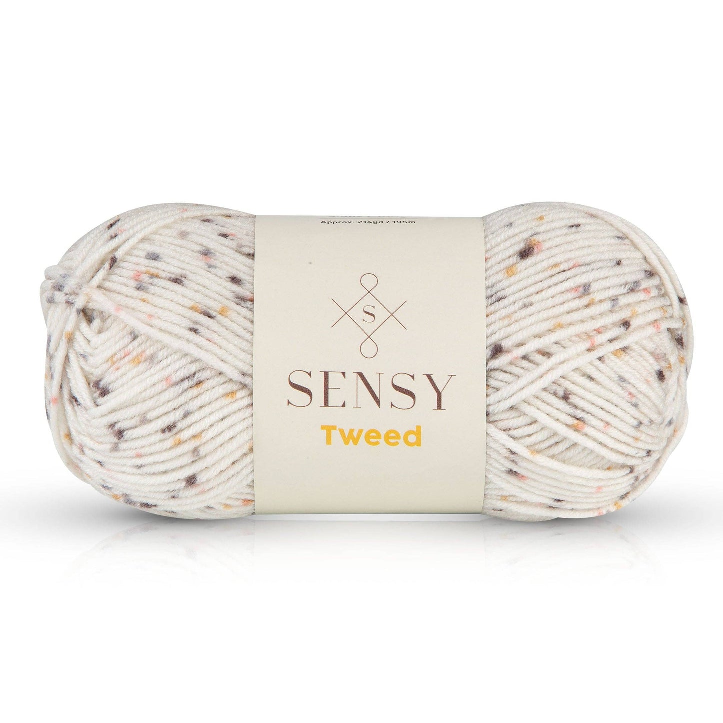Yarn - Sensy Tweed Yarn, 3.5 oz, 214 Yards, Gauge 4 Medium: White
