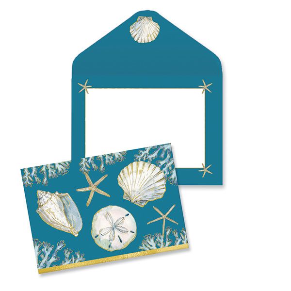 Note Cards - Boxed Shell Note Cards with Matching Envelopes
