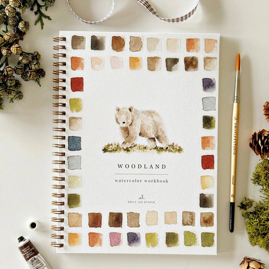 Workbook - Woodland watercolor workbook