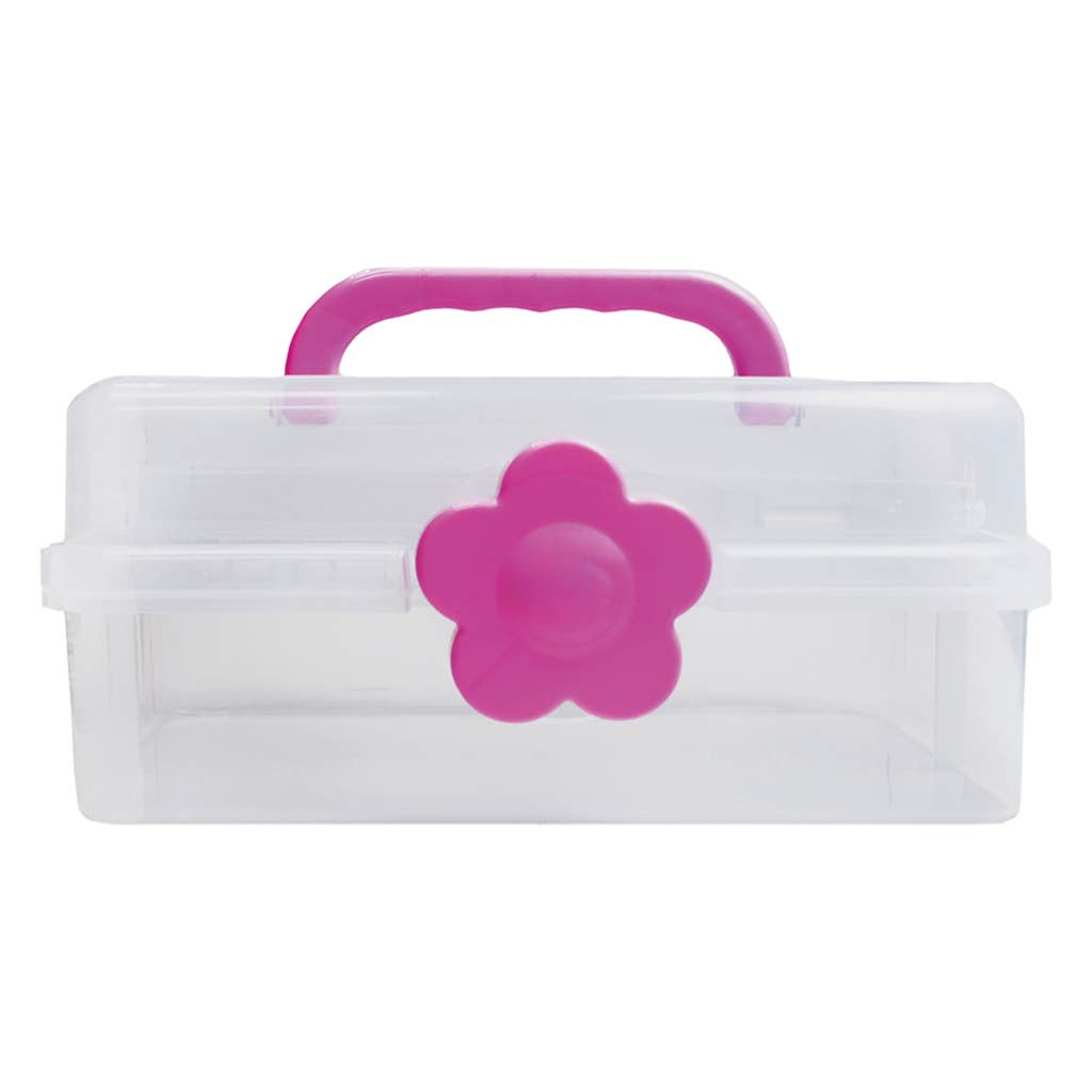 container - 3-Layer Multipurpose Plastic Storage Box – Pink