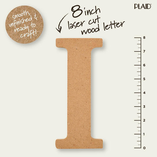 Wood - 8 inch MDF Letter - I