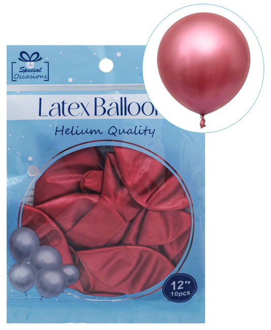 Balloons – Metallic Latex Add Shine to Every Celebration!: Metallic Red