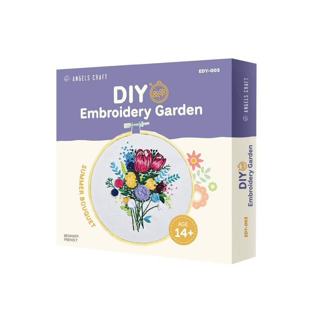 Stamped Embroidery Kit - Camellia Symphony