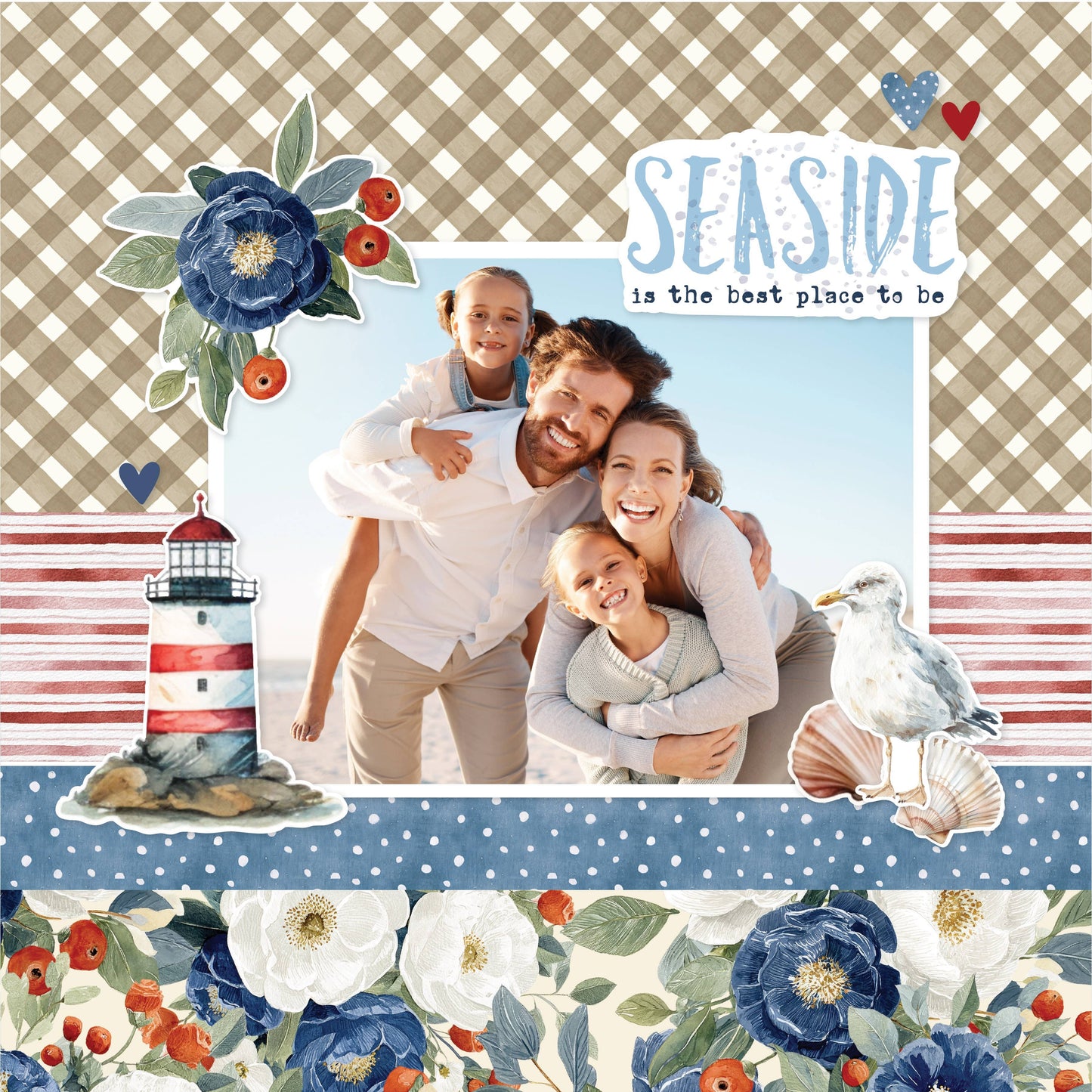 Scrapbook Paper - Simple Vintage Sand & Sea - Collection Kit