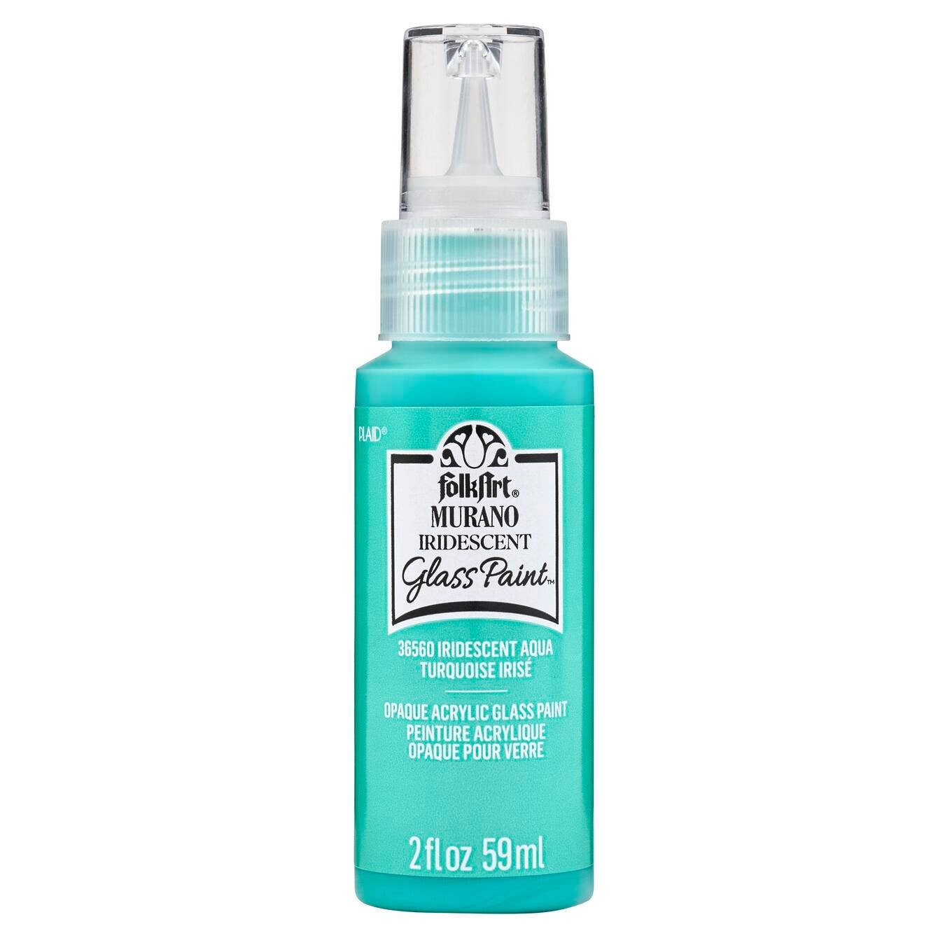 Paint-  Murano Glass Paint - 2 oz: Iridescent Aqua