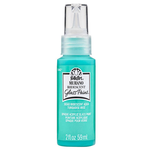 Paint-  Murano Glass Paint - 2 oz: Iridescent Aqua