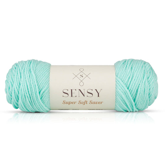 Yarn - Sensy Super Soft Saver Yarn, 3.5 oz, 190 Yards, Gauge 4 Medium: Minty