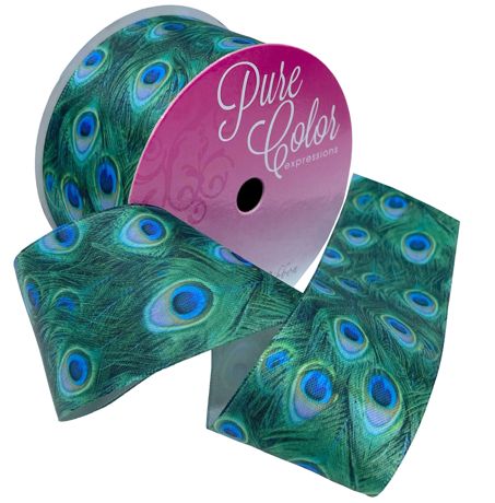 Ribbon - Morex Ribbon Peacock Plumes 1.5"X3yd