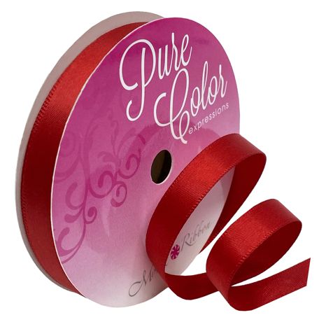 Ribbon - Morex Ribbon Double-Faced Satin Red 3/8"X15yd
