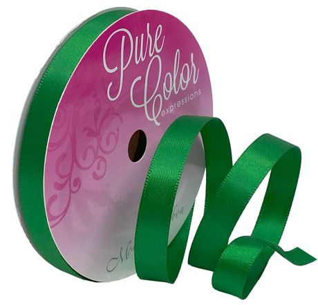 Ribbon - Morex Ribbon Double-Faced Satin Emerald 3/8"X15yd