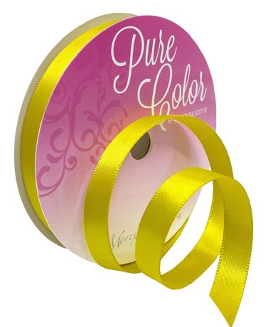 Ribbon - Morex Ribbon Double-Faced Satin Daffodil 3/8"X15yd