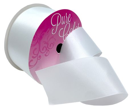 Ribbon - Morex Ribbon Double-Faced Satin White 1.5"X5yd
