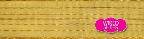 Ribbon - Morex Ribbon Munich (Wired) Gold 1"X5yd