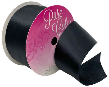 Ribbon - Morex Ribbon Double-Faced Satin Black 1.5"X5yd