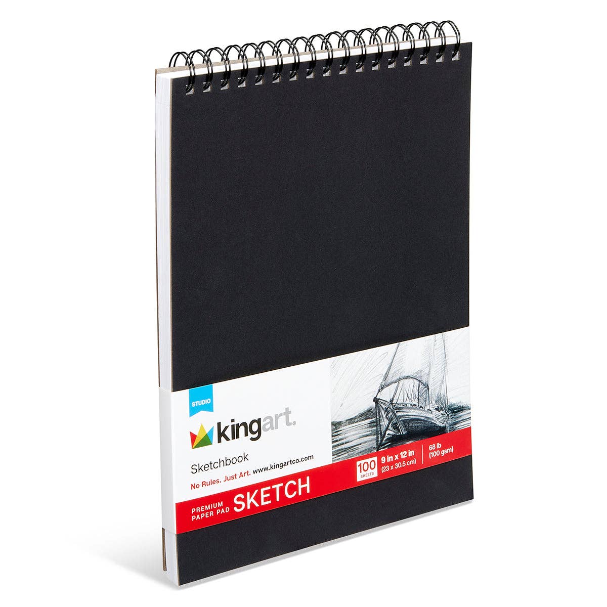 Paper Pad - Sketch Paper Pad - Top Spiral - 9" x 12" - 100 Sheets